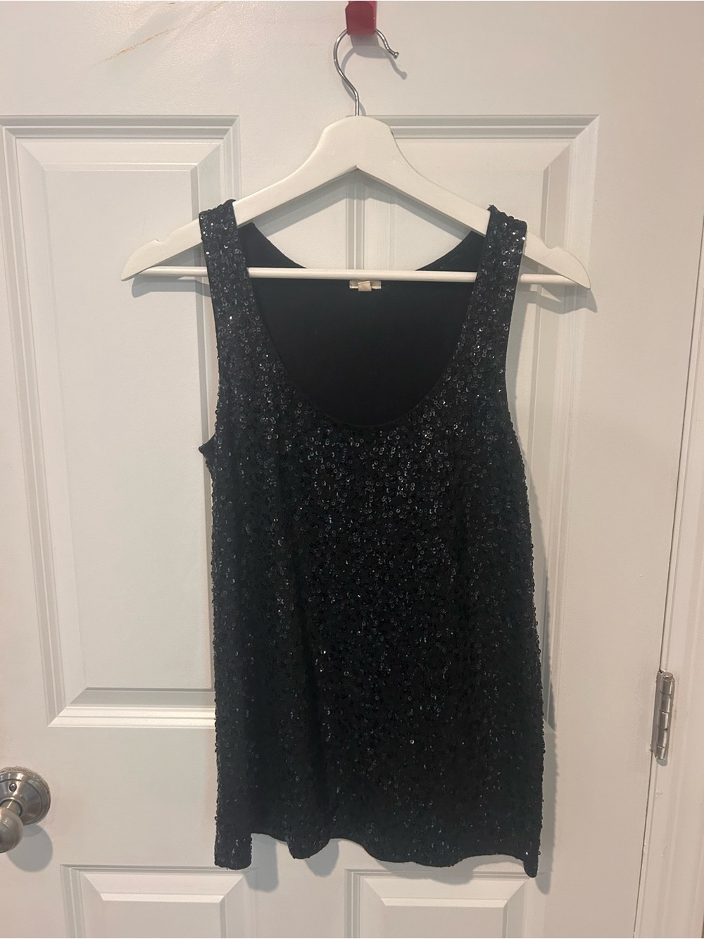 J. Crew Black Sequin Tank